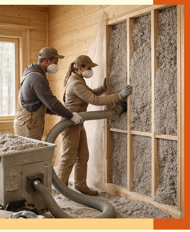 Утепление дачного дома эковатой в Апатитах от 1504 руб./м2 — комплексно, ТепломастерПтт