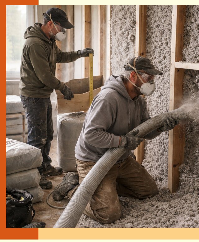 Утепление таунхауса эковатой в Апатитах для максимально теплых стен