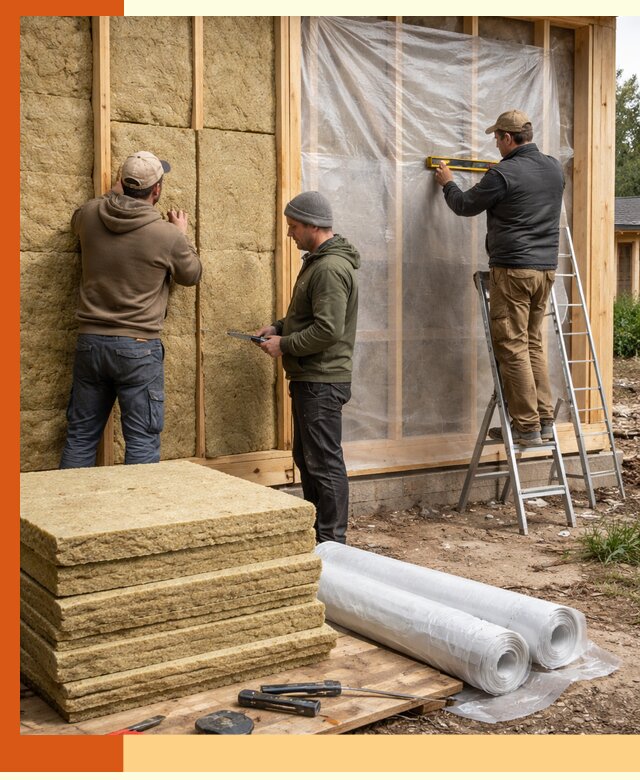 Утепление каркасного дома в Апатитах под ключ с гарантией качества