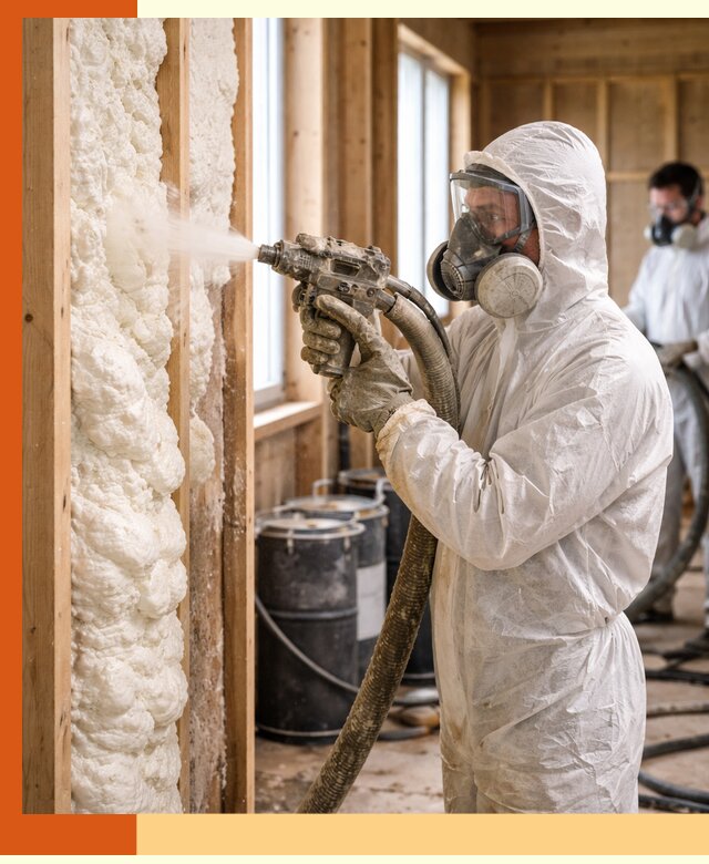 Утепление каркасного дома пенополиуретаном в Апатитах