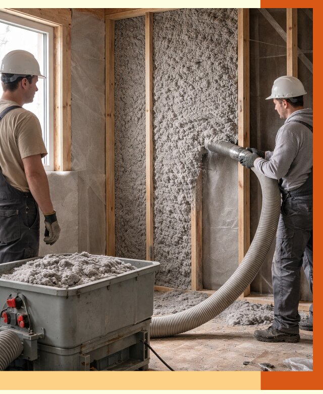 Утепление каркасного дома эковатой в Апатитах от 1867 руб. | ТепломастерПтт