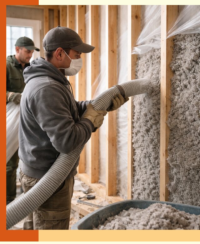 Утепление каркасного дома эковатой в Апатитах — качественно и надолго