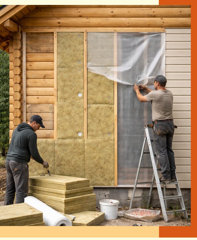 Утепление дома из бруса в Апатитах от 3890 руб./м2 — работы под ключ | ТепломастерПтт