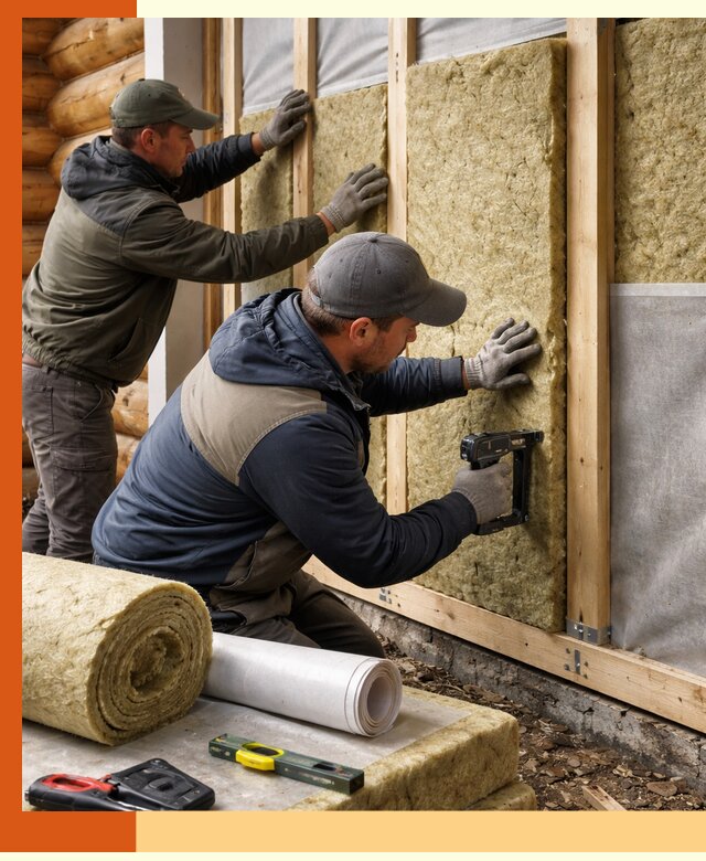 Утепление бревенчатого дома под ключ в Апатитах