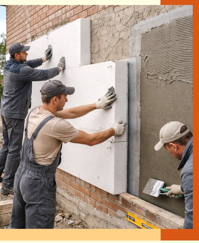 Утепление кирпичного дома в Апатитах от 4356 руб. под ключ | ТепломастерПтт