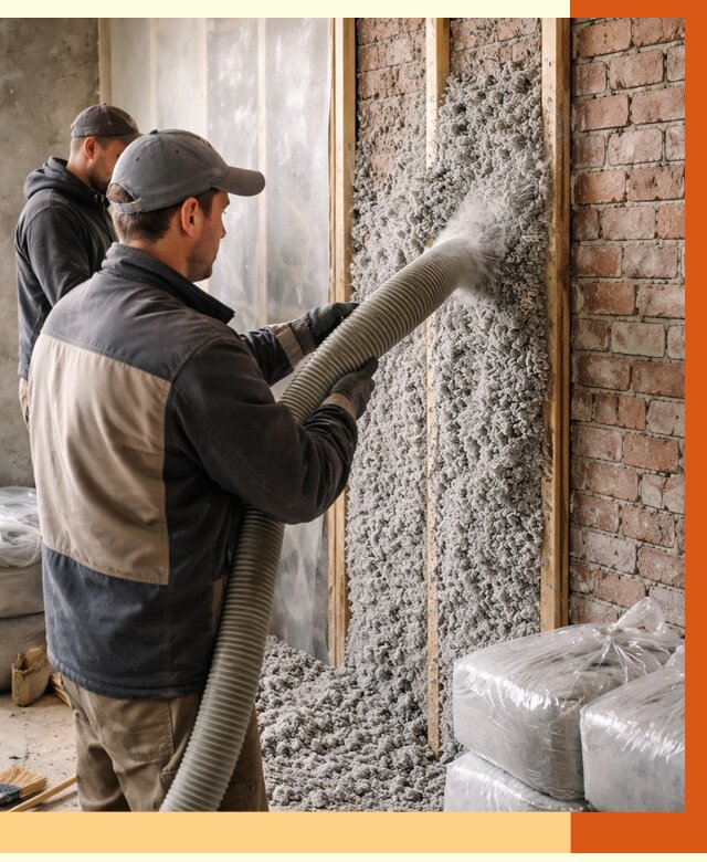 Утепление кирпичного дома эковатой в Апатитах от 2437 руб./м² | ТепломастерПтт