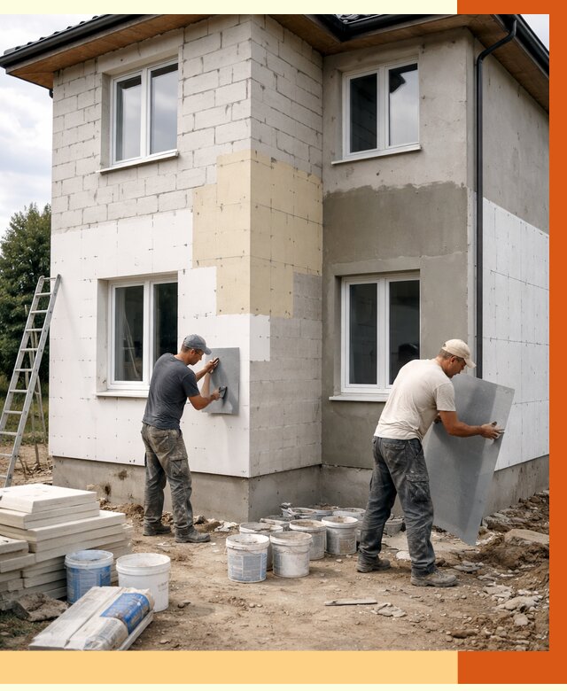 Утепление дома из газобетона в Апатитах от 4356 руб./м² — заказать у ТепломастерПтт