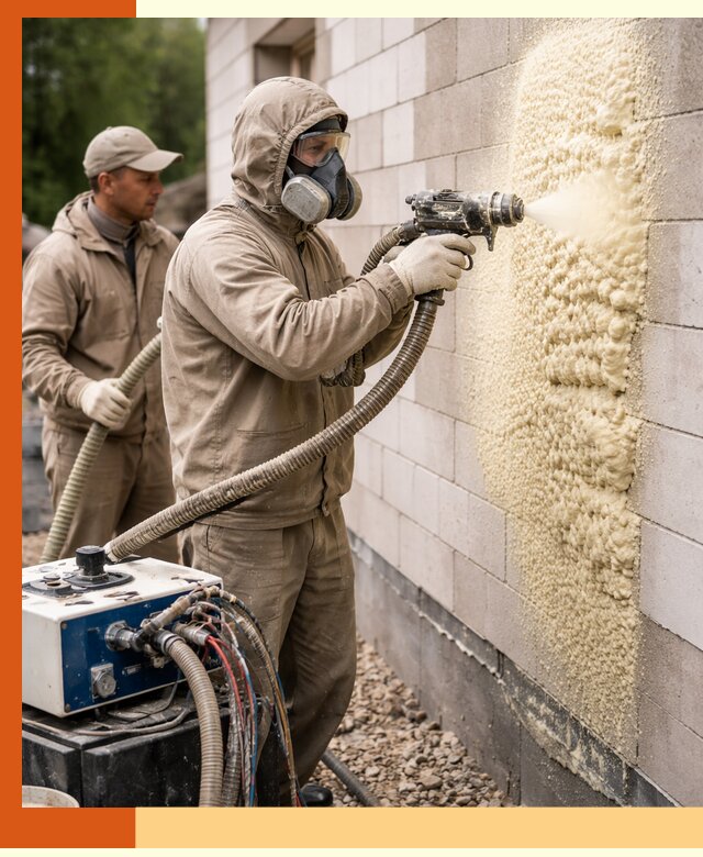 Утепление дома из газобетона ППУ в Апатитах — надежная теплоизоляция