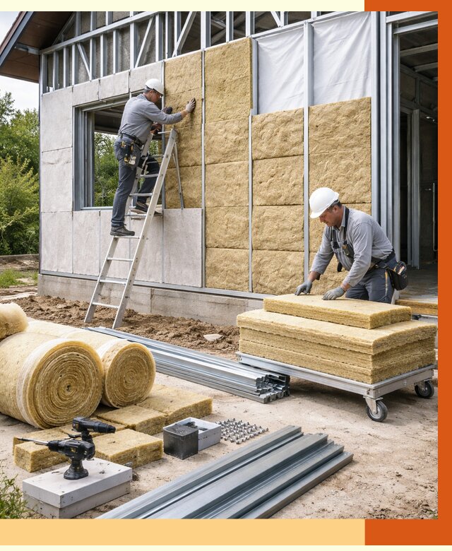 Утепление дома из ЛСТК в Апатитах от 5393 руб./м² — профессионально | ТепломастерПтт