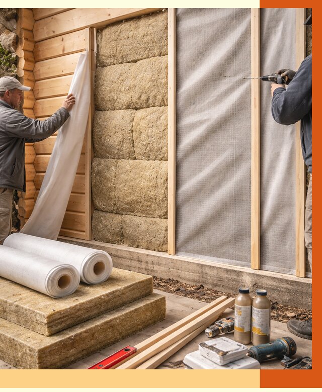 Утепление дома из минибруса в Апатитах от 4667 руб/м2 — заказать профессионально | ТепломастерПтт