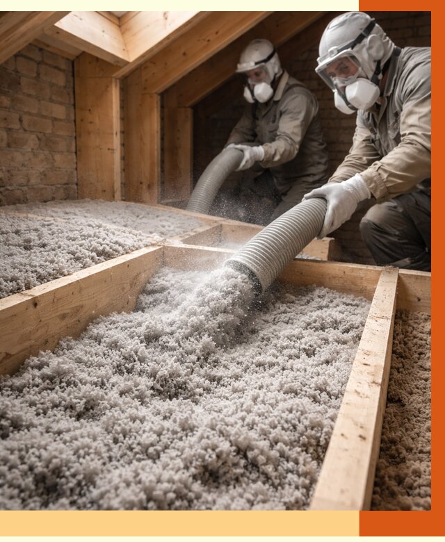 Утепление коттеджа эковатой в Апатитах от 2593 руб./м² — комплексная задувка и монтаж | ТепломастерПтт