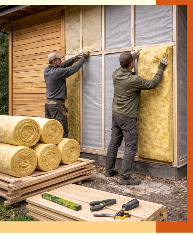 Утепление бани снаружи в Апатитах от 88162 руб. под ключ | ТепломастерПтт