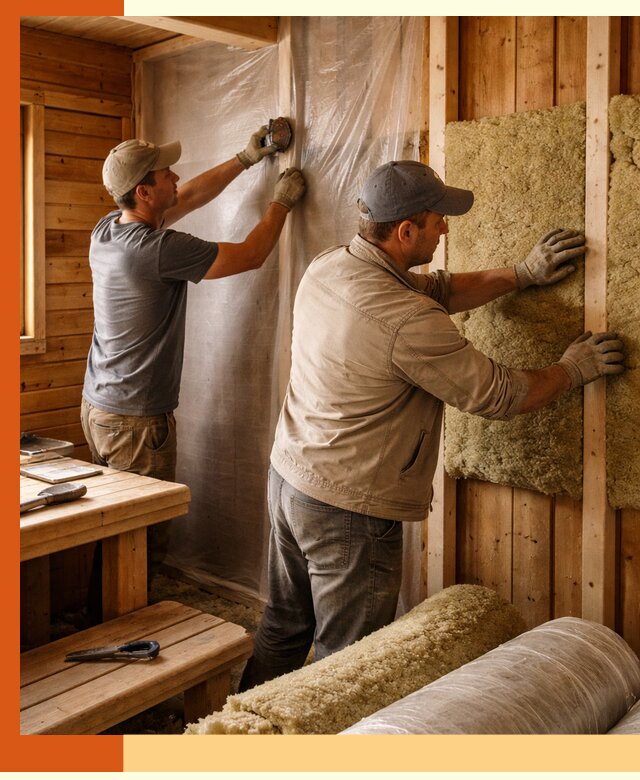 Утепление бани изнутри в Апатитах качественно и недорого