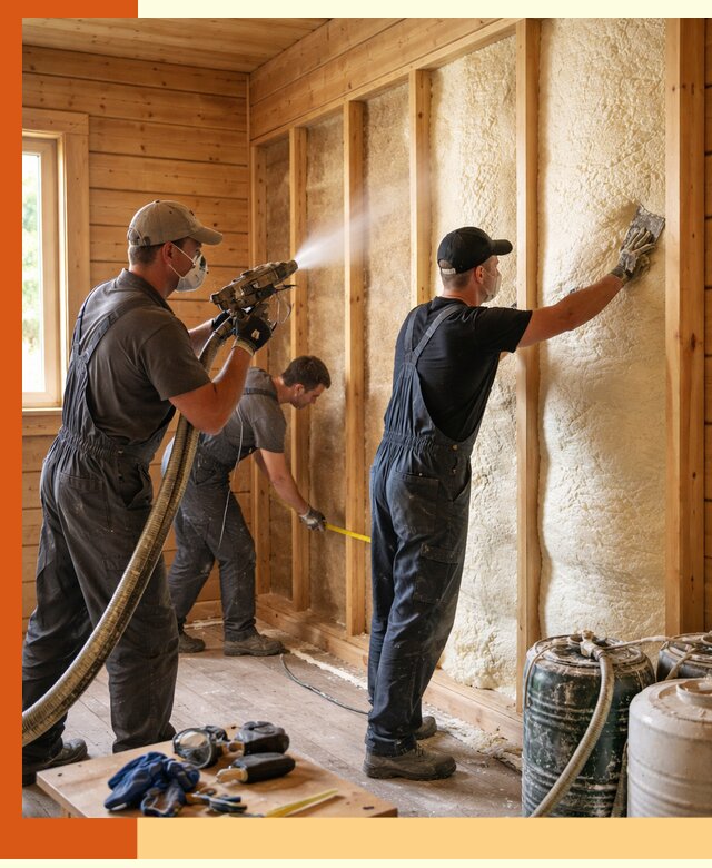 Утепление бани пенополиуретаном (ППУ) в Апатитах