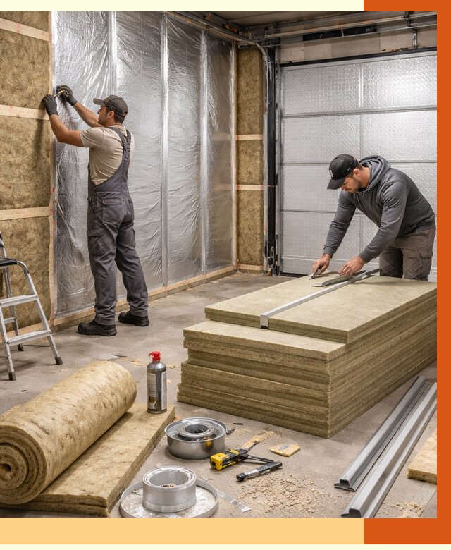 Утепление гаража в Апатитах от 4667 руб/м2 — комплексное утепление ворот и стен | ТепломастерПтт