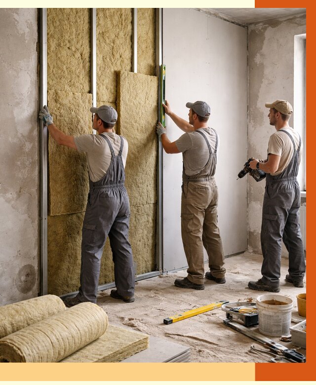 Утепление стен изнутри в Апатитах от 2334 руб/м² под ключ | ТепломастерПтт