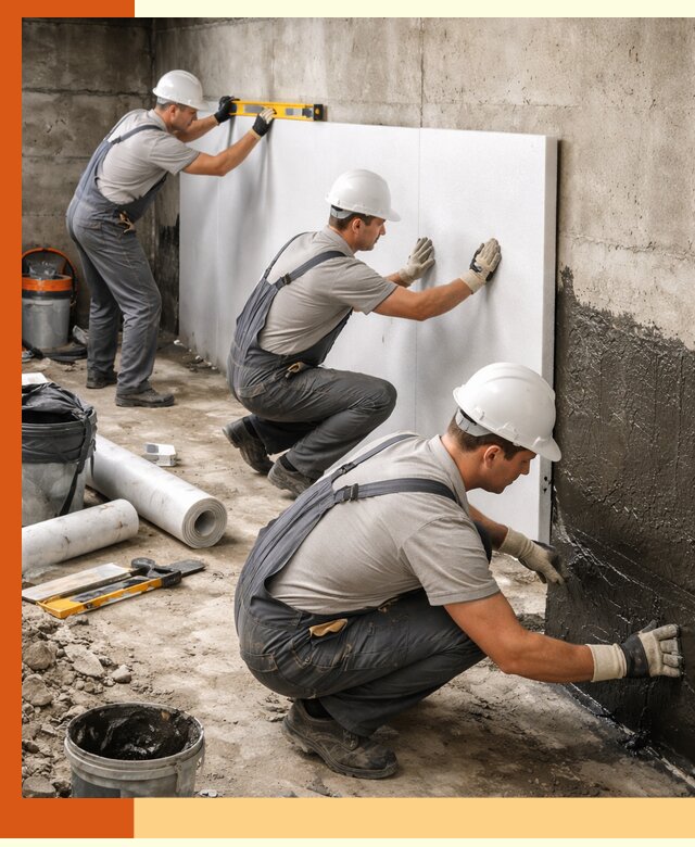 Утепление фундамента изнутри профессионально в Апатитах