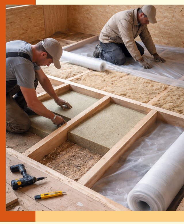 Профессиональное утепление деревянного пола в Апатитах