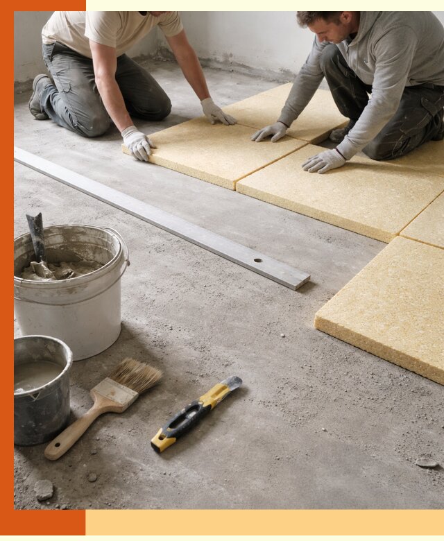 Утепление бетонного пола в Апатитах профессионально и недорого