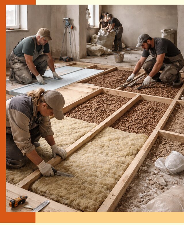 Утепление перекрытий жилых и промышленных зданий в Апатитах