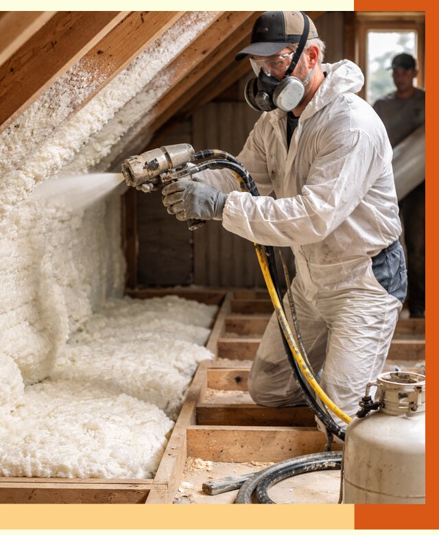 Утепление чердака ППУ в Апатитах от 8941 руб./м2 — услуга под ключ | ТепломастерПтт