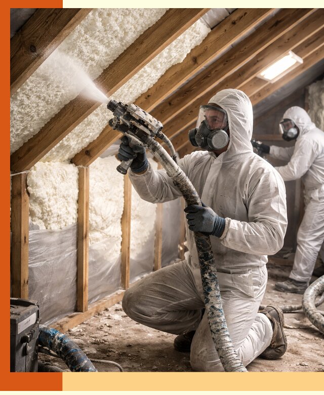 Утепление чердака пенополиуретаном (ППУ) в Апатитах