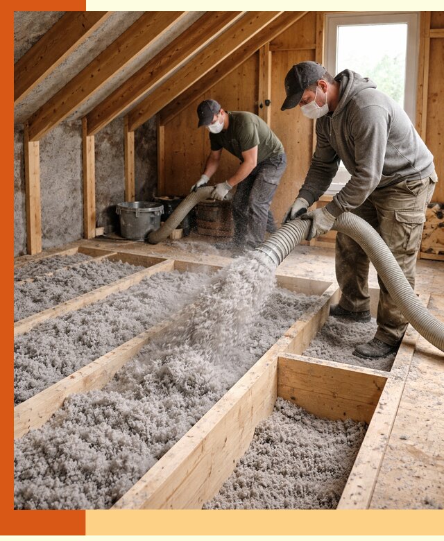 Утепление мансарды эковатой в Апатитах с гарантией качества