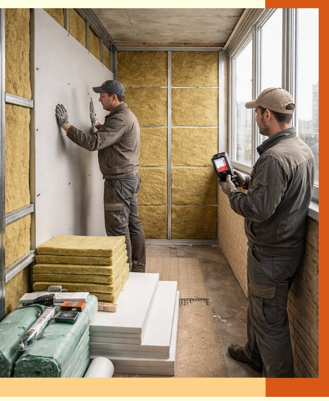 Утепление балкона в Апатитах от 4667 руб. под ключ | ТепломастерПтт