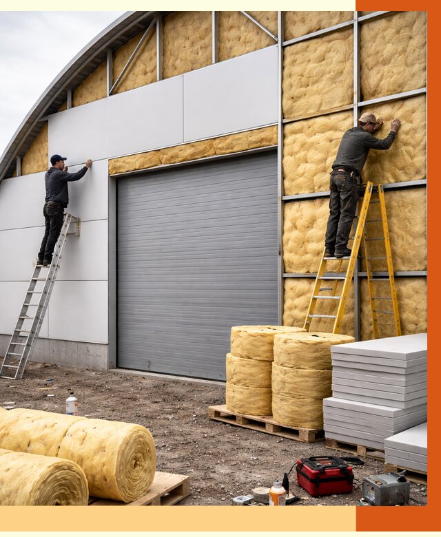 Утепление ангара пенополиуретаном в Апатитах от 7468 руб./м² — комплекс от ТепломастерПтт