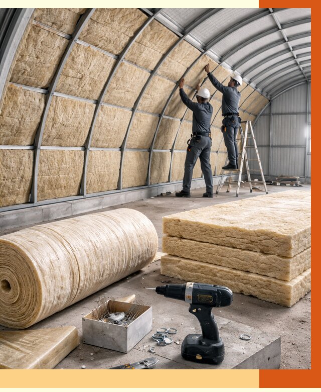 Утепление арочного ангара в Апатитах от 3319 руб./м2 под ключ | ТепломастерПтт