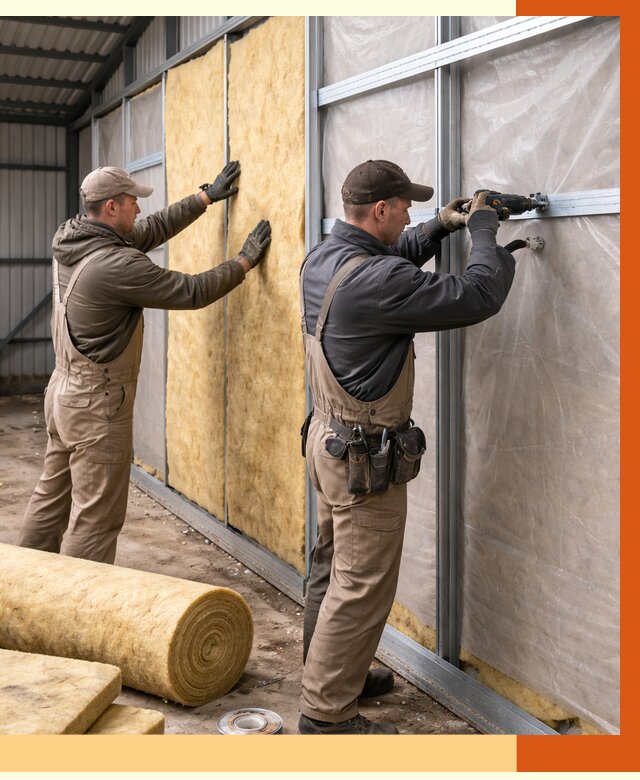 Утепление металлического ангара в Апатитах от 4927 руб/м2 — услуги под ключ | ТепломастерПтт