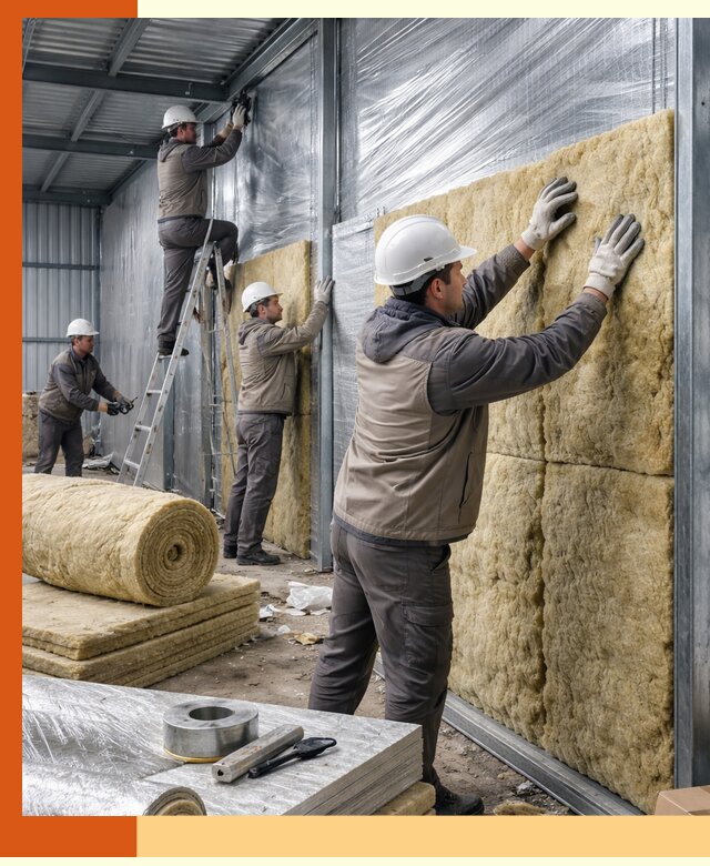 Утепление металлического склада в Апатитах: теплоизоляция и герметизация