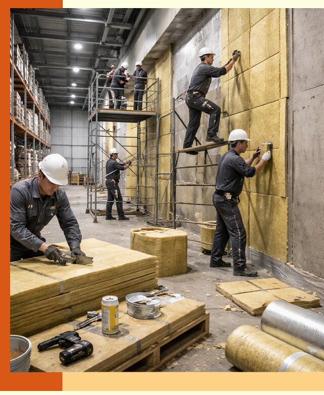 Утепление логистического центра в Апатитах качественно и экономично