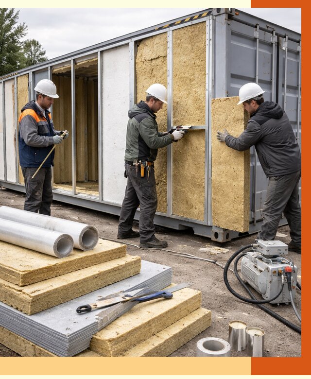 Утепление морского контейнера в Апатитах от 3890 руб. под ключ | ТепломастерПтт