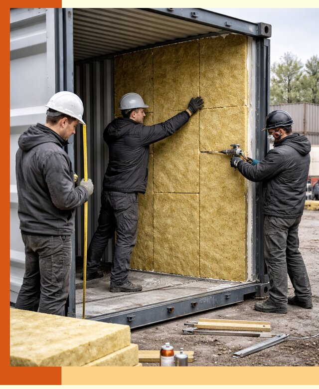 Утепление морского контейнера в Апатитах: надежная теплоизоляция и защита