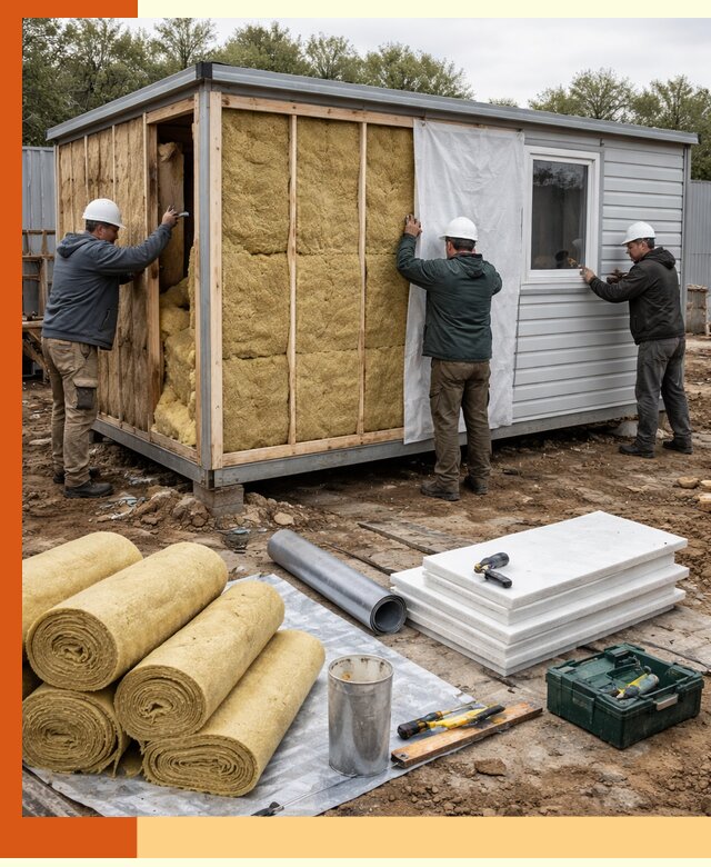 Утепление строительной бытовки под ключ в Апатитах для любых условий
