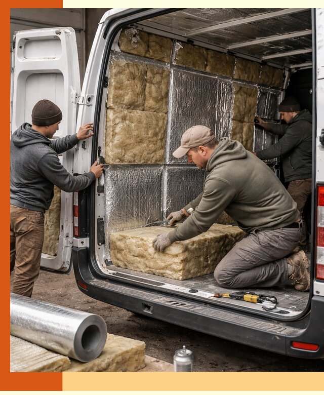 Утепление фургона в Апатитах: профессиональная теплоизоляция и шумоизоляция