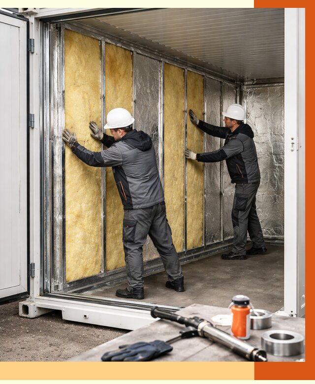 Утепление рефрижераторного контейнера в Апатитах от 46674 руб./м² | ТепломастерПтт