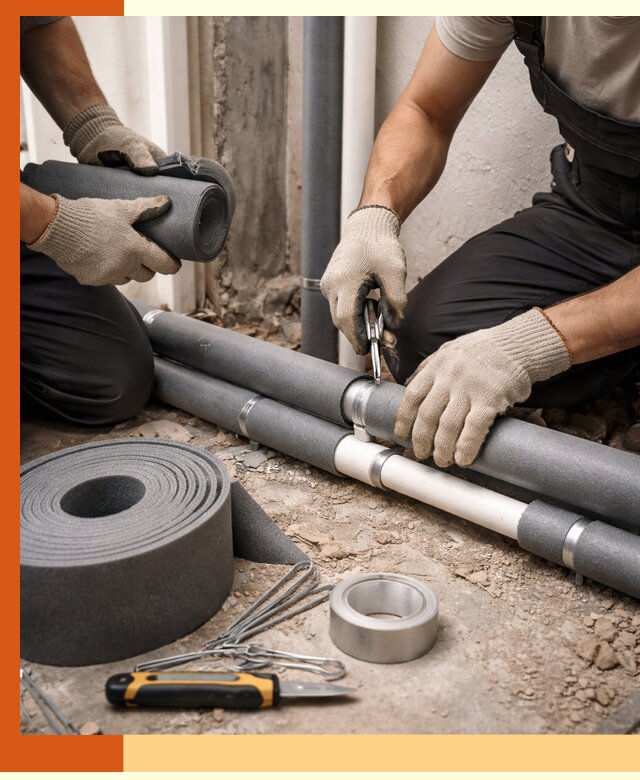 Утепление труб водоснабжения в Апатитах — монтаж и защита сети