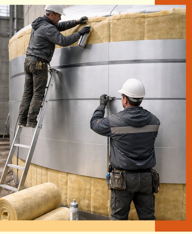 Утепление цистерны в Апатитах пенополиуретаном от 15039 руб. под ключ | ТепломастерПтт