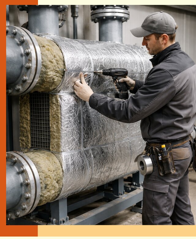 Утепление теплообменника в Апатитах — профессиональная теплоизоляция оборудования