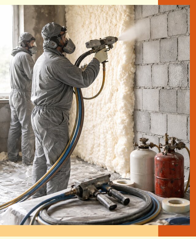 Утепление блочной стены ППУ в Апатитах от 4408 руб./м² — ТепломастерПтт