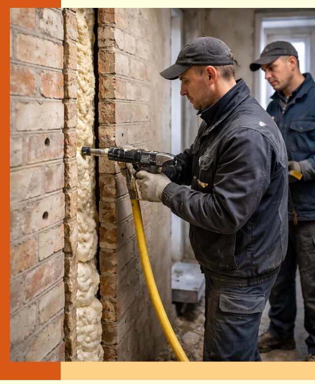 Межстеновое утепление пенополиуретаном в Апатитах