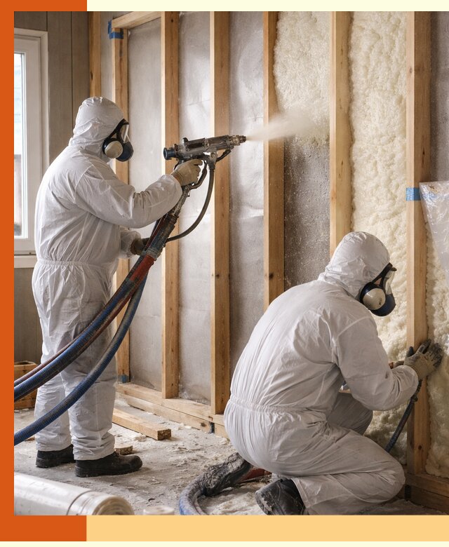 Утепление каркасной стены ППУ в Апатитах для домов и коттеджей