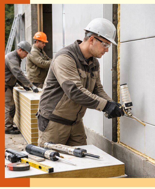 Утепление сэндвич-панелей пенополиуретаном в Апатитах