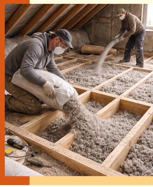 Заполнение полостей чердачного перекрытия в Апатитах качественно и надёжно