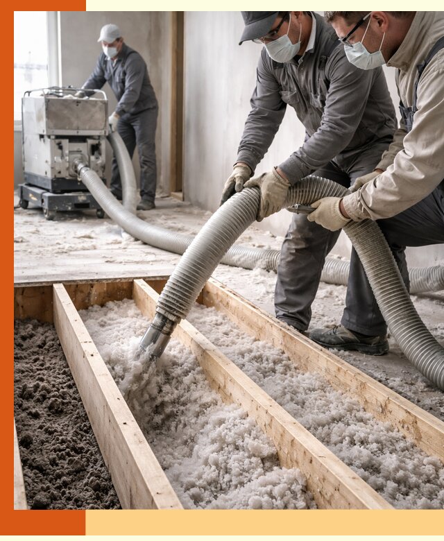 Заполнение полостей межэтажного перекрытия в Апатитах эффективно и герметично