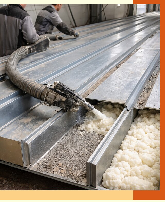 Заполнение пустот кровельных панелей в Апатитах от 7468 руб. под ключ | ТепломастерПтт