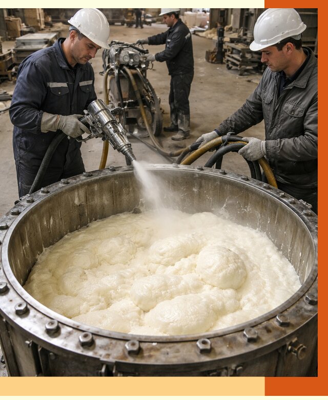 Заливка ППУ в емкости в Апатитах от 7520 руб. — утепление емкости под ключ | ТепломастерПтт