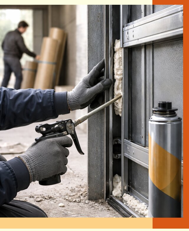 Заполнение пустот ворот в Апатитах от 4667 руб. — заливка ППУ, утепление под ключ | ТепломастерПтт